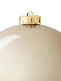 Pallina di Natale infrangibile Stix, Plastica infrangibile, Beige, Ø 14 cm, 2 pz
