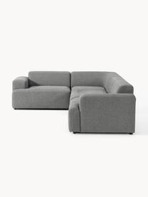 Grosses Ecksofa Melva (4-Sitzer), Bezug: 100 % Polyester Der strap, Gestell: Massives Kiefern- und Fic, Webstoff Dunkelgrau, B 339 x T 220 cm, Eckteil links