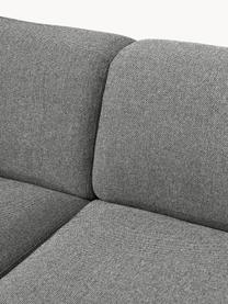 Grand canapé d'angle 4 places Melva, Tissu gris foncé, larg. 339 x prof. 220 cm, dossier à droite