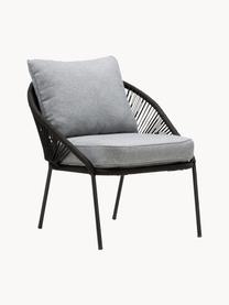 Fauteuil lounge de jardin Le Bonom North, Gris, noir, larg. 73 x prof. 80 cm