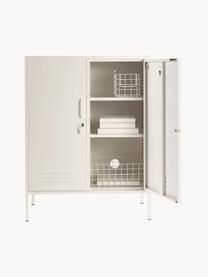 Metall-Highboard The Midi, Stahl, pulverbeschichtet, Off White, B 85 x H 111 cm