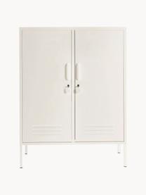 Chiffonnier taquilla de metal The Midi, Acero con pintura en polvo, Off White, An 85 x Al 111 cm