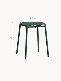 Tabouret de jardin de métal Novo, Acier, enduit, Vert foncé, Ø 24 cm