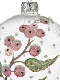 Vánoční ozdoby Berry, Ø 8 cm, 3 ks, Bílá, růžová, zelená, Ø 8 cm