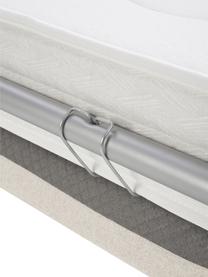Schlafsofa Luna (3-Sitzer) mit Matratze, Bezug: 100% Polyester, Oeko-Tex , Gestell: Massives Buchenholz, Schi, Füße: Metall, galvanisiert, Webstoff Cremeweiß, B 270 x T 184 cm, Eckteil rechts