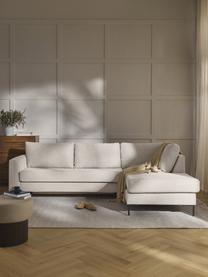 Schlafsofa Luna (3-Sitzer) mit Matratze, Bezug: 100 % Polyester Der strap, Gestell: Massives Buchenholz, Schi, Webstoff Off White, B 270 x T 184 cm, Eckteil rechts