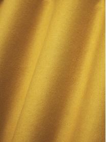 Drap-housse en flanelle Biba, Jaune moutarde, larg. 200 x long. 200 cm, haut. 25 cm