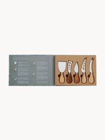 Set de cuchillos de queso Frija, 5 pzas., Madera de acacia, plateado, Set de diferentes tamaños