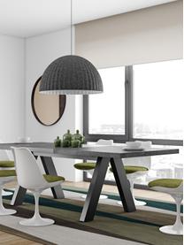 Prodlužovací jídelní stůl v betonovém vzhledu Apex, 200-250 x 100 cm, Betonový vzhled, černá, Š 200/250 cm, H 100 cm
