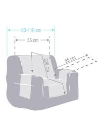 Jeté de fauteuil Levante, 65 % coton, 35 % polyester, Beige, larg. 55 x long. 220 cm