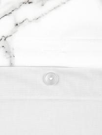Funda de almohada de percal Malin, 45 x 110 cm, Mármol gris claro y negro, An 45 x L 110 cm