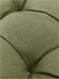 Einfarbiges Sitzkissen Panama in Salbeigrün, Bezug: 50% Baumwolle, 45% Polyes, Salbeigrün, B 45 x L 45 cm