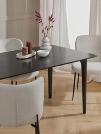 Mesa de comedor de madera de mango Archie, tamaños diferentes, Madera de mango maciza pintada

Este producto está hecho de madera de origen sostenible y con certificación FSC®., Madera de mango pintada de negro, An 180 x F 90 cm