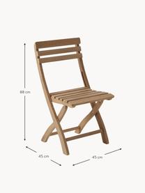 Krzesło ogrodowe Clarish, Drewno tekowe, piaskowane
z certyfikatem V-Legal, Rama: drewno tekowe<br>Front: lustrzany, S 45 x G 45 cm