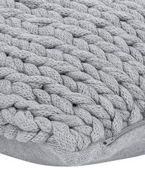 Housse de coussin rectangulaire grosse maille Josie, Gris clair