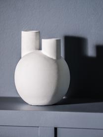 Vaso in gres fatto a mano Landon, Terracotta, Bianco, Ø 18 x Alt. 24 cm