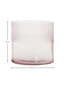 Teelichthalter-Set Cosmopol, 3-tlg., Glas, Rosa, Ø 8 x H 8 cm