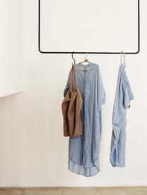 Hangende kledingstang Rail, Gelakt metaal, Zwart met antieke finish, 100 x 100 cm