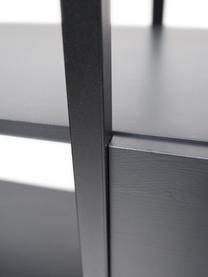 Wandrek Legacy van metaal met opbergruimte, Frame: gelakt staal, Zwart, B 123 cm x H 220 cm