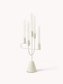 Candelabro in metallo Reem, Metallo rivestito, Beige chiaro, Larg. 22 x Alt. 40 cm