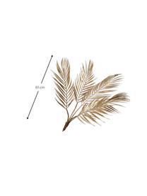 Kunstzweig Palme, Goldfarben, Kunststoff, Metalldraht, Goldfarben, L 61 cm