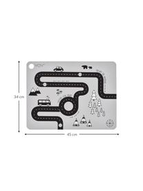 Placemat Adventure, Siliconen, Grijs, zwart, wit, B 34 x L 45 cm