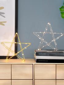 LED Leuchtobjekt Stern H 25 cm, batteriebetrieben, Goldfarben, B 25 x H 25 cm