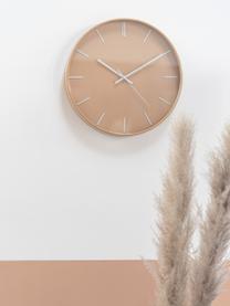 Horloge murale design Alex, Plastique, Brun clair, Ø 41 cm