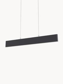 Grote LED hanglamp Step, Lampenkap: gecoat metaal, Baldakijn: gecoat metaal, Decoratie: gecoat metaal, Zwart, zilverkleurig, B 91 x H 20 cm