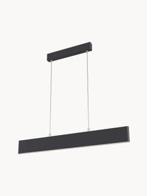 Grote LED hanglamp Step, Lampenkap: gecoat metaal, Baldakijn: gecoat metaal, Decoratie: gecoat metaal, Zwart, zilverkleurig, B 91 x H 20 cm