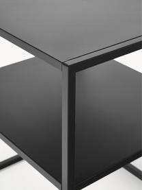 Kovový pomocný stolík Neptun, Kov s práškovým náterom, Čierna, Š 45 x V 51 cm