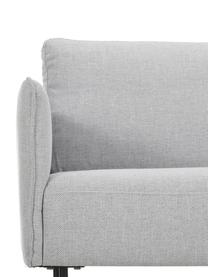 Sofa Ramira (2-Sitzer) in Hellgrau mit Metall-Füßen, Bezug: Polyester 40.000 Scheuert, Gestell: Massives Kiefernholz, Spe, Füße: Metall, pulverbeschichtet, Webstoff Hellgrau, 151 x 79 cm