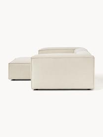 Modulares Ecksofa Lennon, Bezug: 100 % Polyester Der strap, Gestell: Massives Kiefernholz FSC-, Füße: Kunststoff, Webstoff Off White, B 238 x T 180 cm, Eckteil links