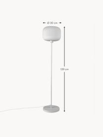 Stehlampe Milford, Lampenschirm: Glas, Weiß, H 139 cm