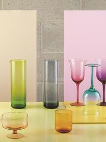 Ručne fúkané poháre na vodu Bloom, 6 ks, Fúkané sklo, Žltá, Ø 7 x V 8 cm, 220 ml