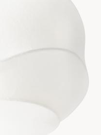 Lampada da soffitto effetto seta Pearl, Paralume: plastica effetto seta, Baldacchino: metallo verniciato a polv, Bianco opaco, Larg. 50 x Alt. 30 cm