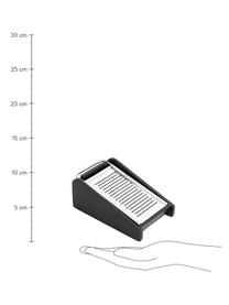 Edelstalen rasp Marlena met opvangbakje, Rasp: edelstaal, Zilverkleurig, zwart, 10 x 15 cm