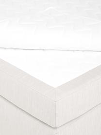 Lit à sommier tapissier Enya, Tissu grège, larg. 180 x long. 200 cm, indice de fermeté 3