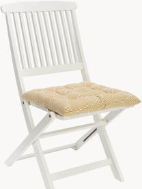 Baumwoll-Sitzkissen Arc, Bezug: 100% Baumwolle, Sonnengelb, Weiß, B 40 x L 40 cm