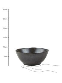 Bol grès cérame anthracite Heban, Ø 17 cm, 6 pièces, Anthracite