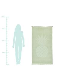 Ręcznik plażowy Capri Pineapple, Jasny zielony, S 90 x D 160 cm