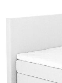 Letto boxspring premium Eliza, Materasso: a molle insacchettate a 7, Piedini: legno di faggio massiccio, Grigio chiaro, 200 x 200