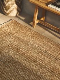 Tapis en jute fait main Sharmila, 100 % jute, Brun, larg. 60 x long. 90 cm (taille XXS)