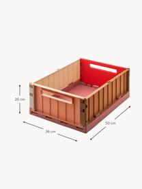 Skládací box Weston, 60 % recyklovaný polypropylen, 40 % polypropylen, Hnědá, odstíny růžové, korálově červená, Š 50 cm, V 20 cm