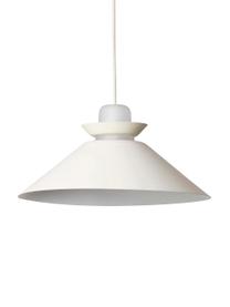 Lampada a sospensione con decoro in vetro Naos, Paralume: metallo rivestito, Bianco latteo, Ø 40 x Alt. 12 cm