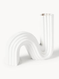 Designová porcelánová váza Luomo, Porcelán, Matná bílá, Š 35 cm, V 29 cm