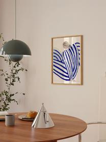 Poster blauw Stripe At Concorde by Sofia Lind x The Poster Club, Donkerblauw, lichtbeige, B 30 x H 40 cm