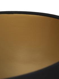 Große Tischlampe Coconut, Lampenschirm: Baumwolle, Lampenfuß: Kunststoff, Schwarz, Ø 31 x H 58 cm
