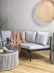 Ensemble de jardin lounge Virya, 3 élém., Gris clair, noir, Lot de différentes tailles