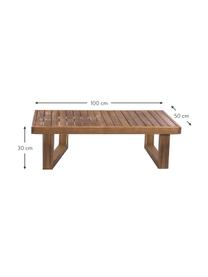 Mesa auxiliar para exterior Cristy, Madera de acacia maciza, Marrón, An 100 x Al 30 cm